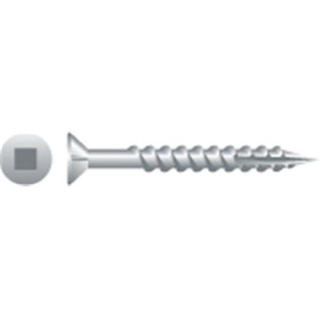STRONG-POINT Strong-Point XQ832NZ 8 x 2 in. Square Drive Flat Head Screw with Nibs Particle Board Screws  Zinc Plated  Box of 3 500 XQ832NZ